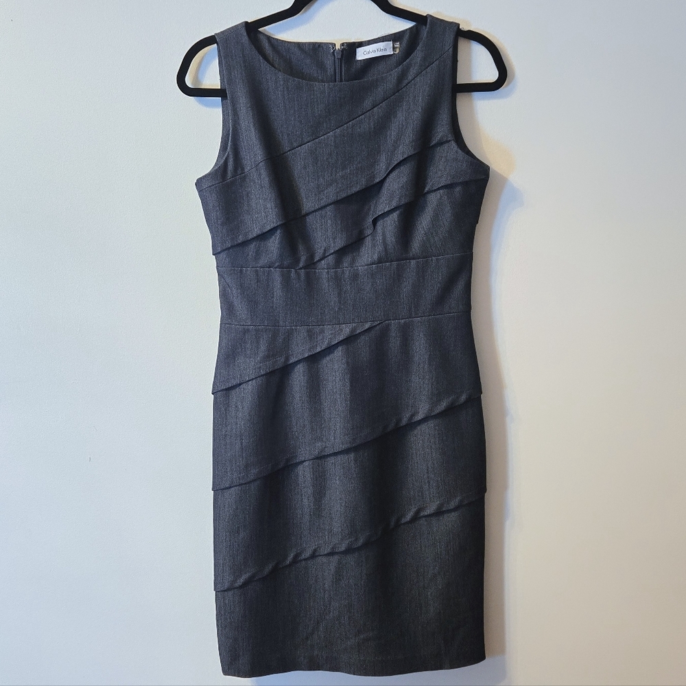 Calvin Klein Gray Sheath Dress